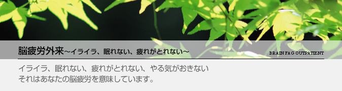 脳疲労～イライラ、眠れない、疲れがとれない～